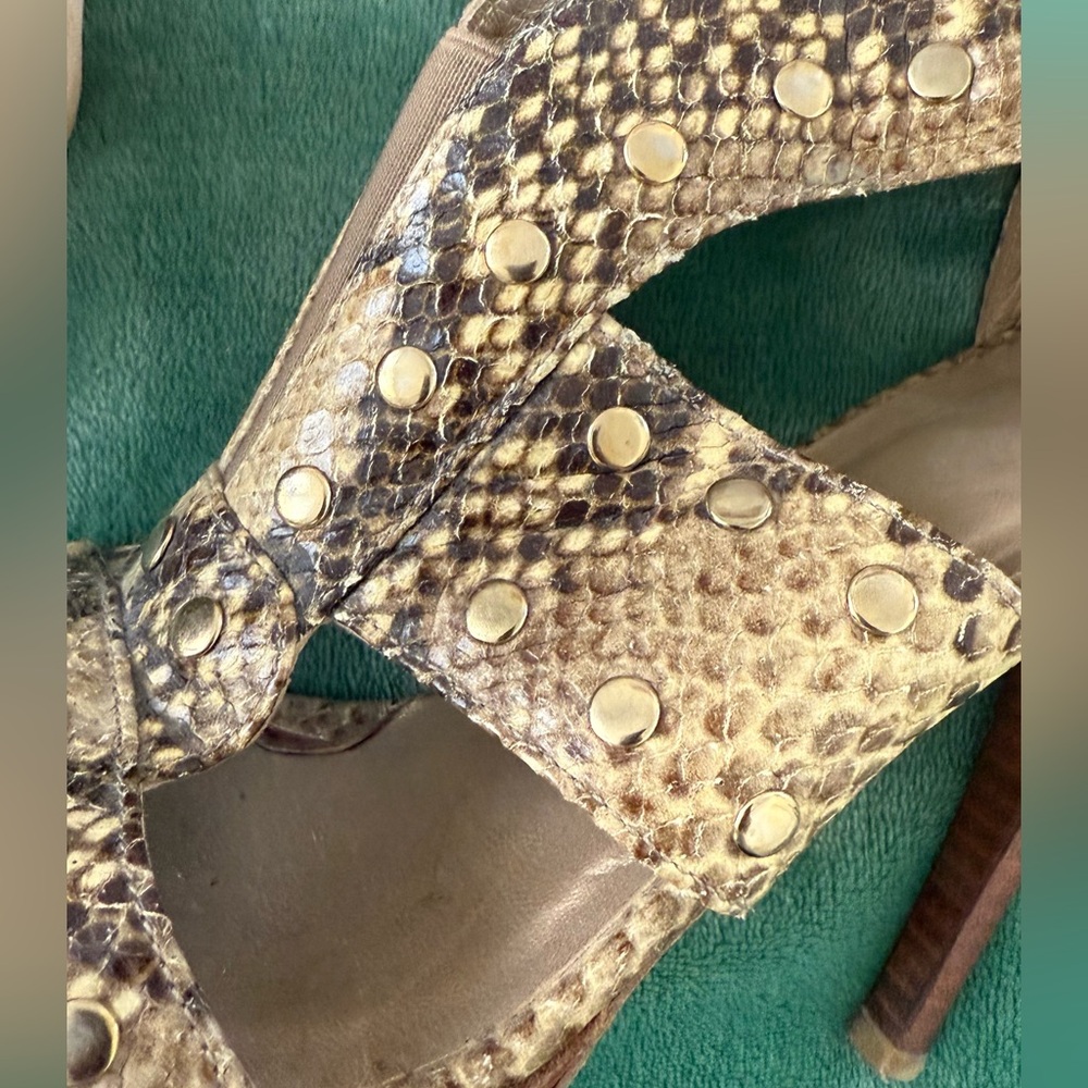 Stuart Weitzman Python Snake Leather Heels - image 4